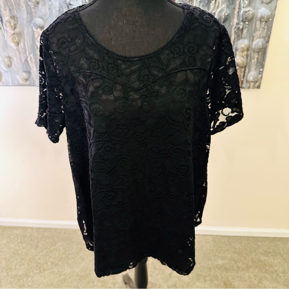 Elegant Black Lace Blouse